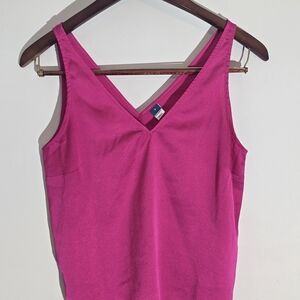 Old Navy Magenta V-Neck Tank Top